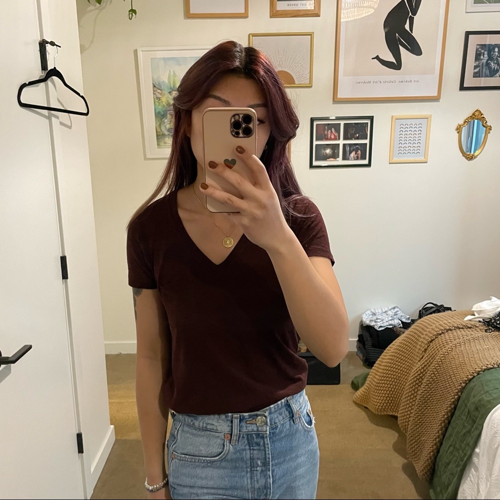 Madewell v-neck pocket tee